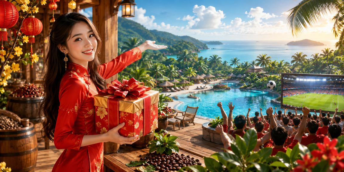 Người dùng tại Phú Quốc xem tỷ lệ cá cược trên thiết bị di động bên ly cà phê